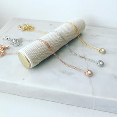 Micro Pavé Opal Necklace