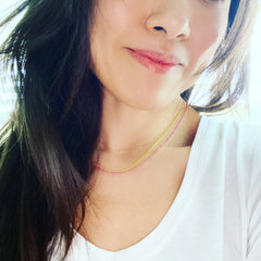Enamel Ball Chain Necklace