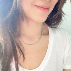 Enamel Ball Chain Necklace