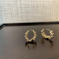 Ruffle Hoop Earrings