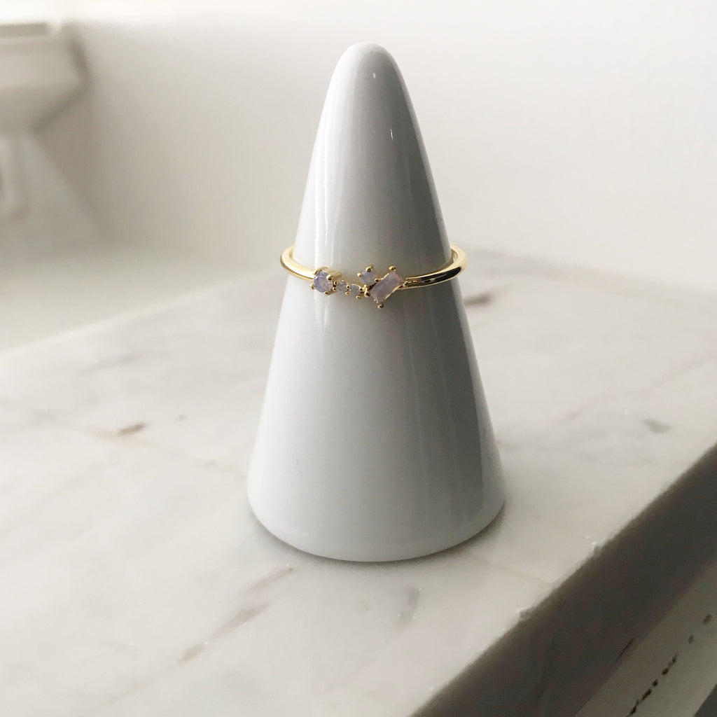 Clump CZ Ring