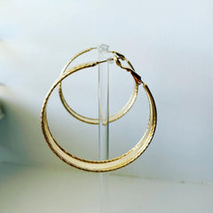 Wide Shimmer Hoop Earrings