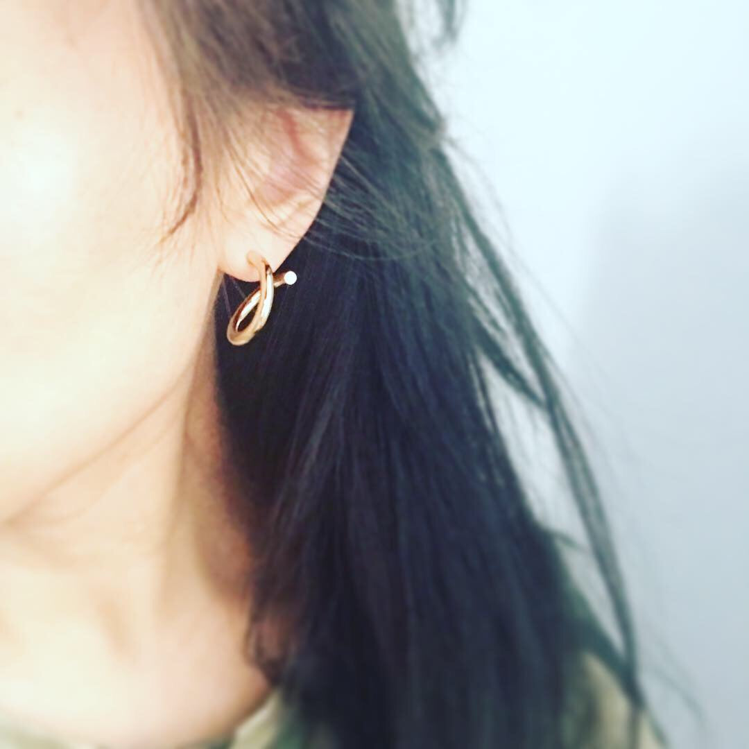 Warped Hoop Earrings