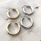 Classic Thick Hoop Earrings