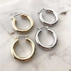 Classic Thick Hoop Earrings