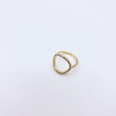 Pavé Open Circle Ring