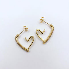 Heart Esme Hoop Earrings