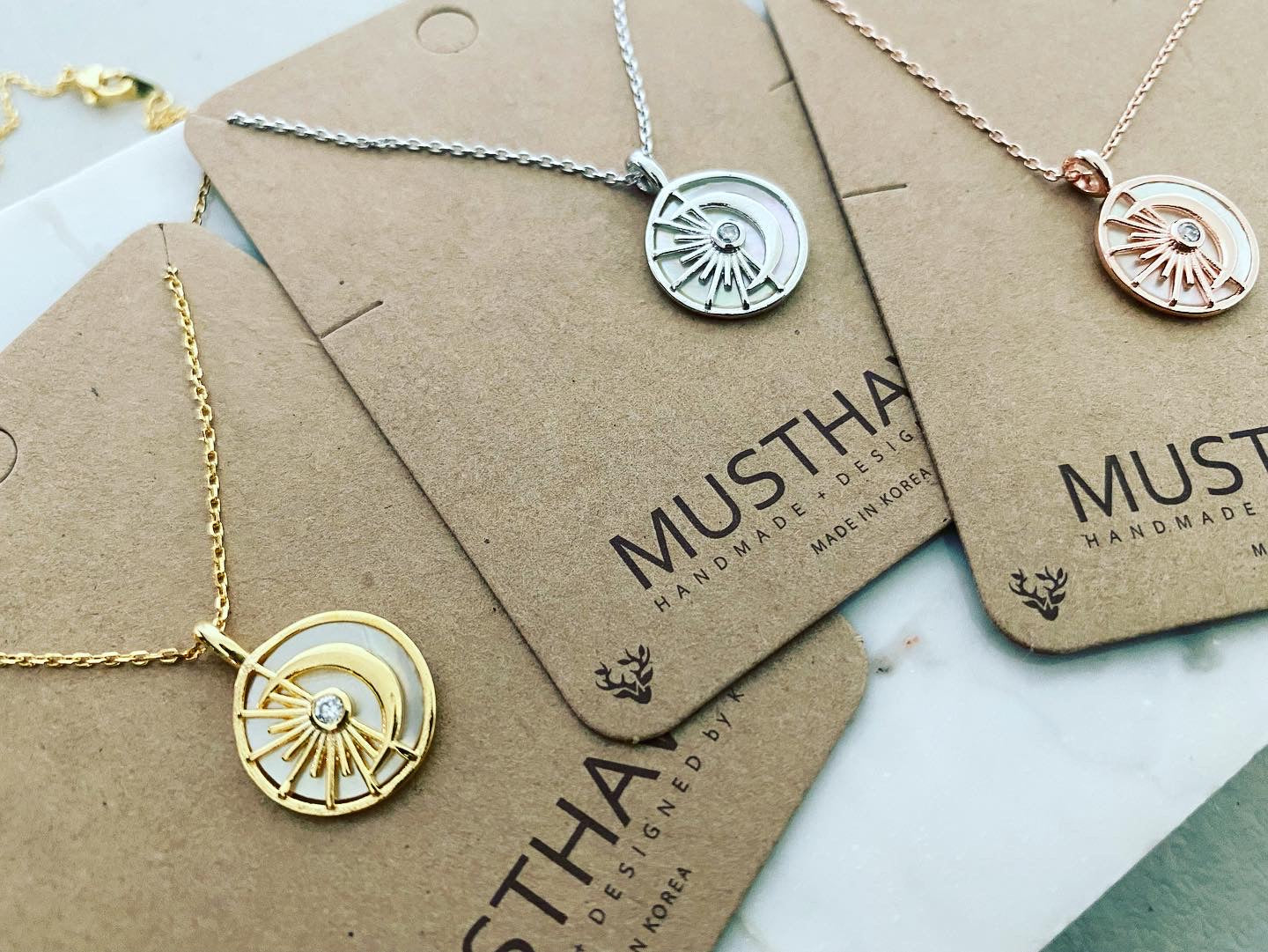 Celestial Sun Moon (MOP) Necklace