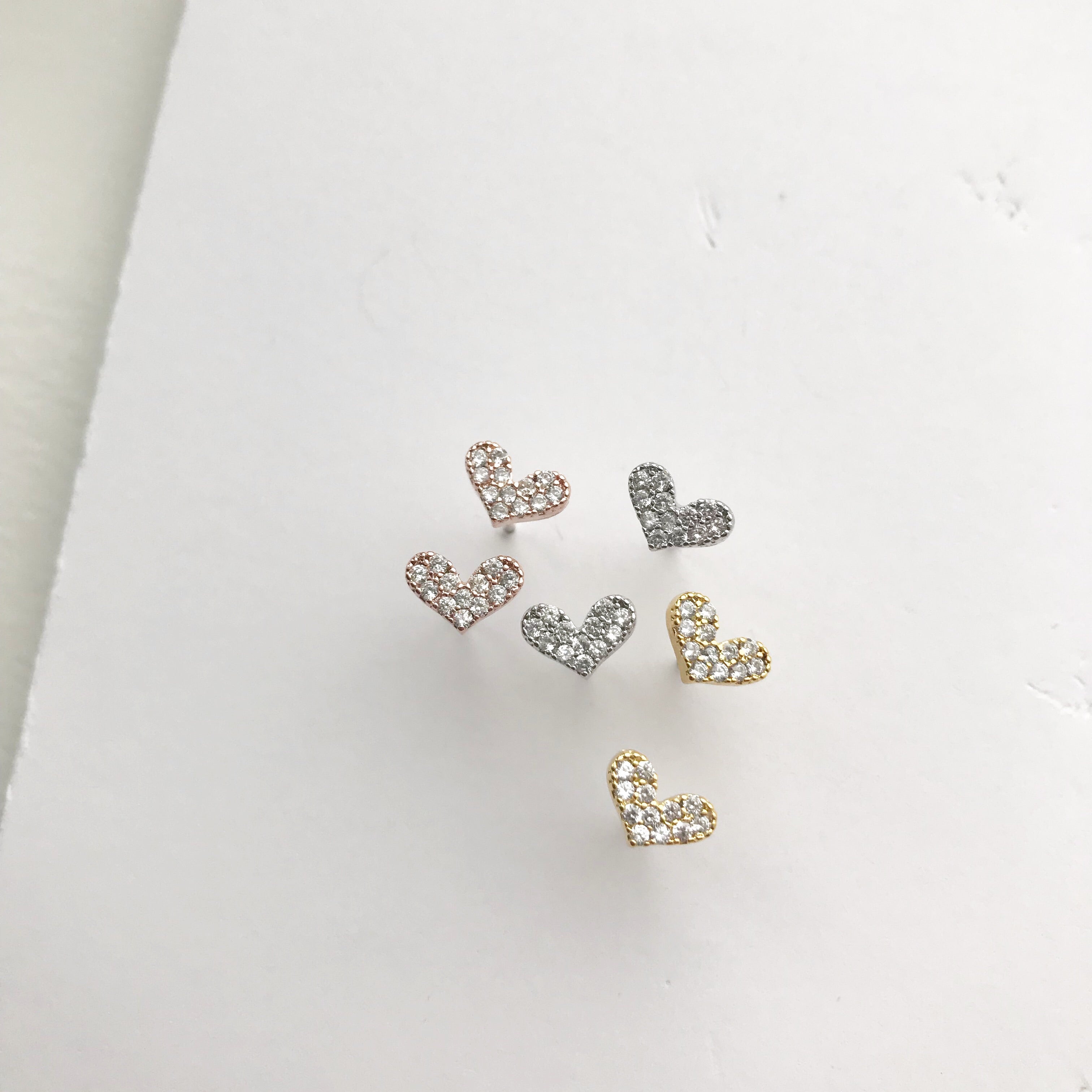 Pave Heart (Sparkle) Earrings