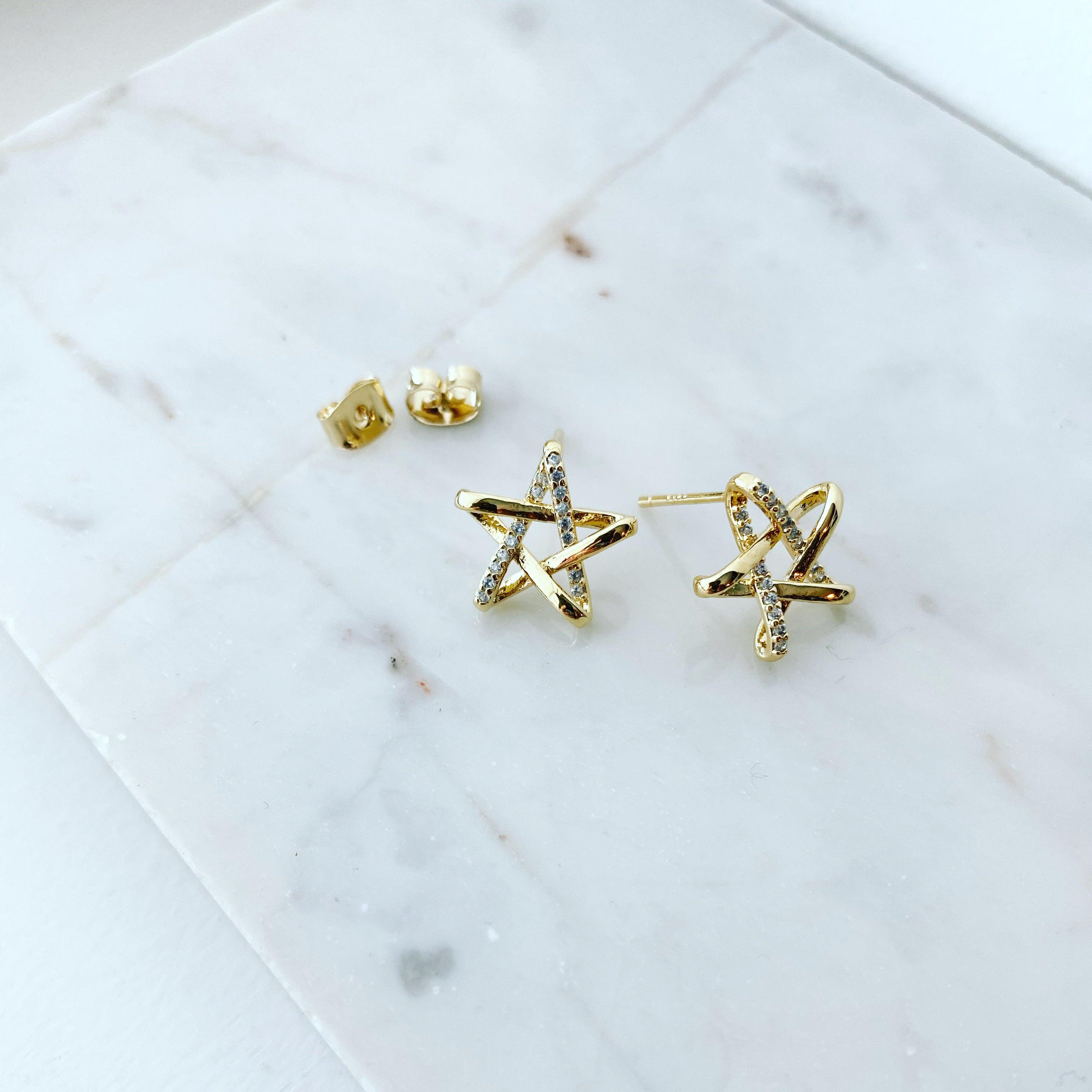 Star Cursive Earrings