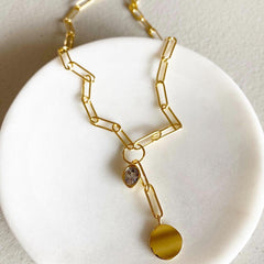 Lariat Paperclip Chain Necklace