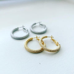 Sandpaper Hoop Earrings