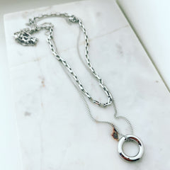 Layered Necklace: Donut Ring