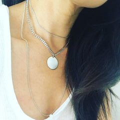 Layered Necklace: Big Medallion