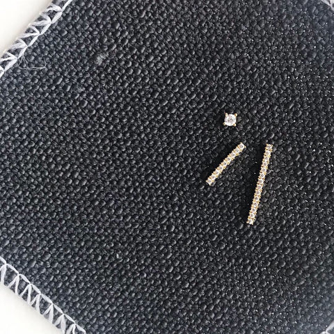 Bling Bar (CZ set) Earrings