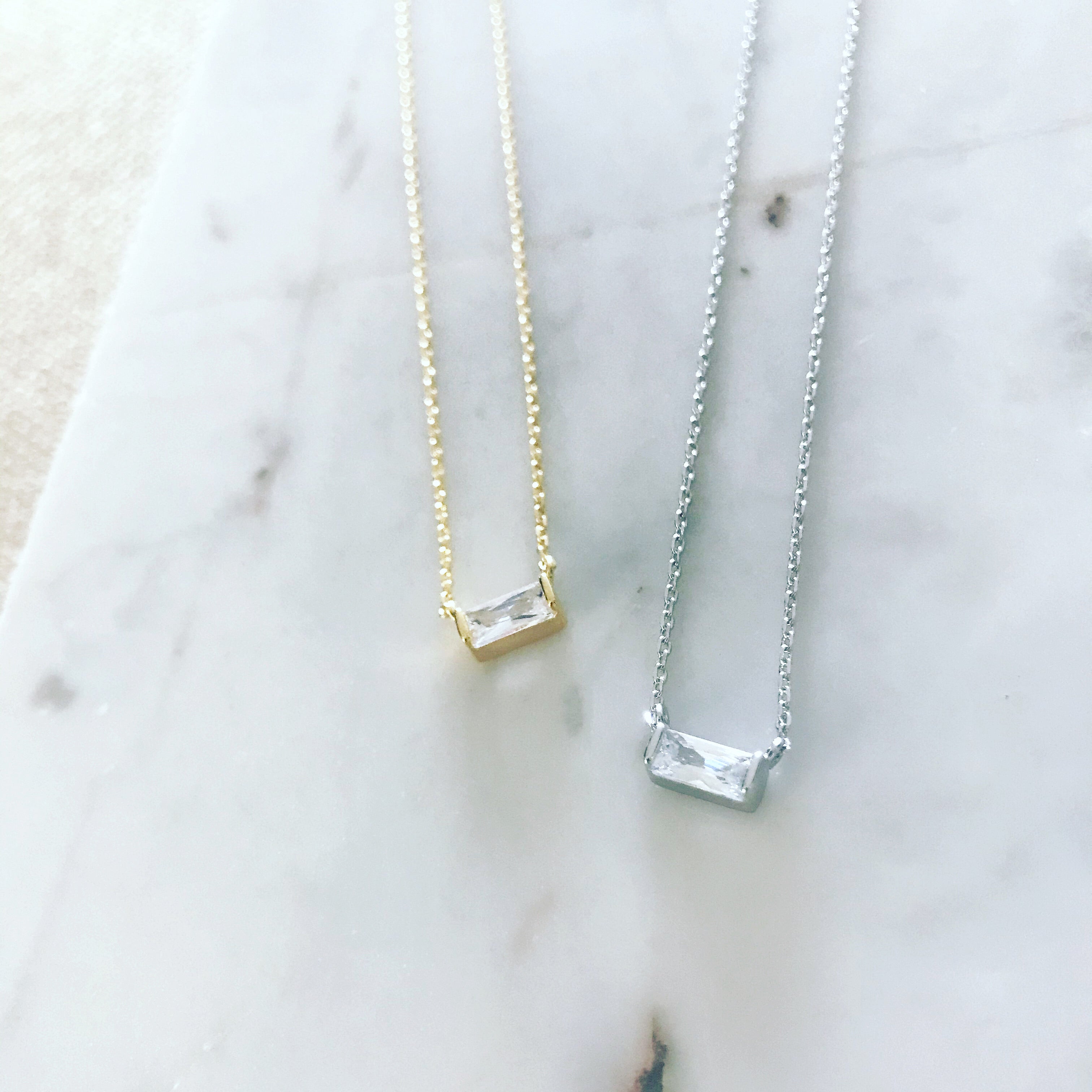 Baguette Solo Necklace