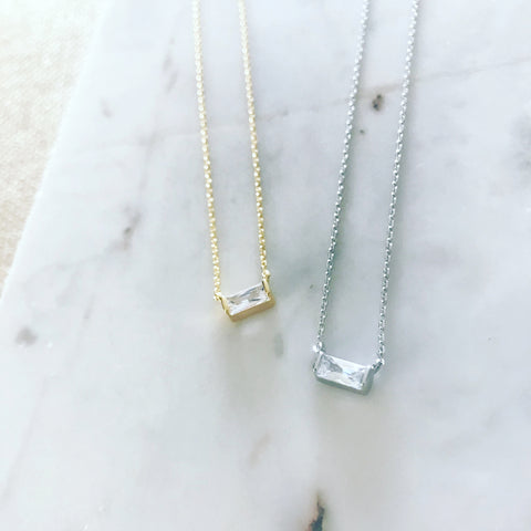 Baguette Solo Necklace