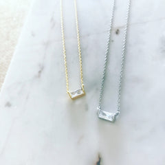 Baguette Solo Necklace