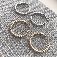 Dotty Beaded Hoop Earrings