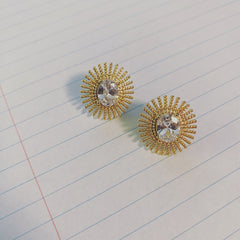 Vintage Button Earrings