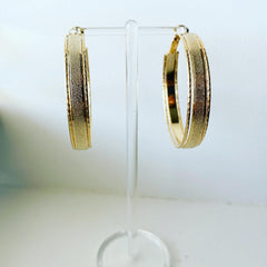 Wide Shimmer Hoop Earrings