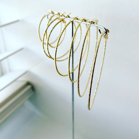 Micro (Diamond Cut) Hoop Earrings