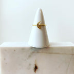 Moon CZ Ring