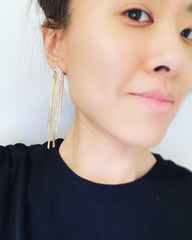 Chain & Bling Fringe Earrings