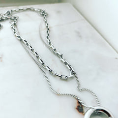 Layered Necklace: Donut Ring