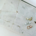 Huggie Hoop Earrings: Mini Flower