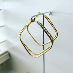 Square Boss (Remix) Hoop Earrings