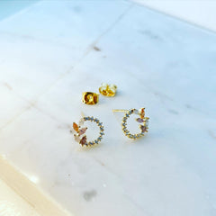 Leaf Loop Earrings