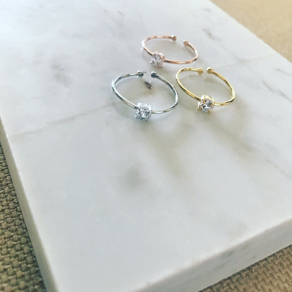 Solo CZ Ring