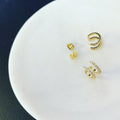 Double Cuff Huggies: Pavé Double Vision