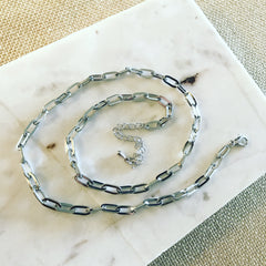 Flat Oval Chain Necklace