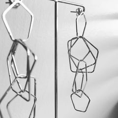 Pentagon Web Earrings