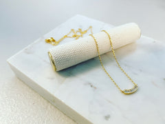 Bending Baguette Necklace