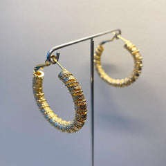 Coil Cord Hoop Earrings