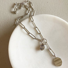 Lariat Paperclip Chain Necklace