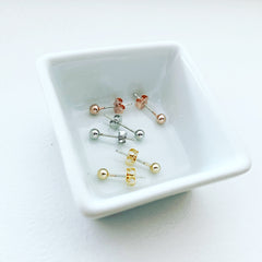 Ball Stud Earrings (4mm)