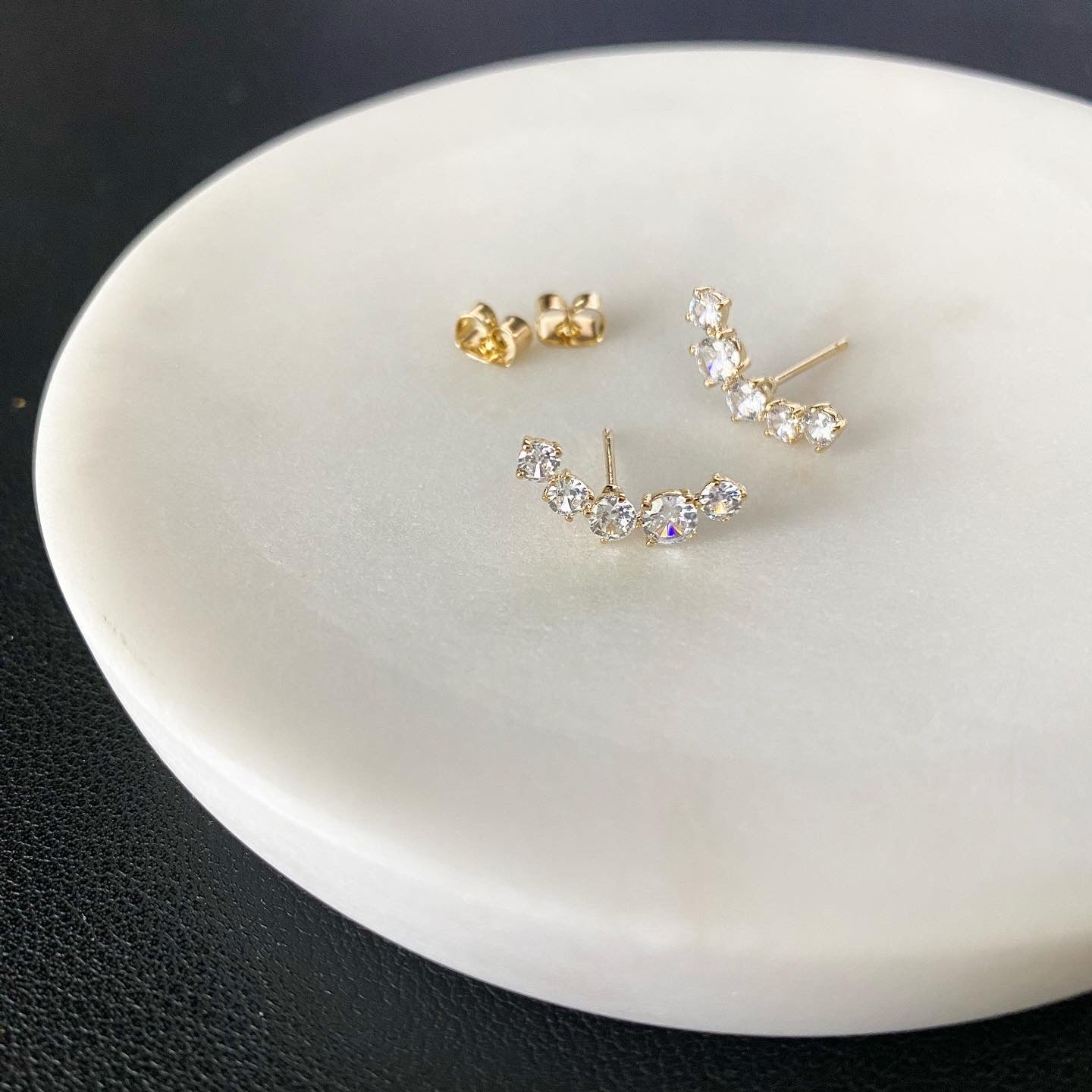 Cubic Scoop Earrings