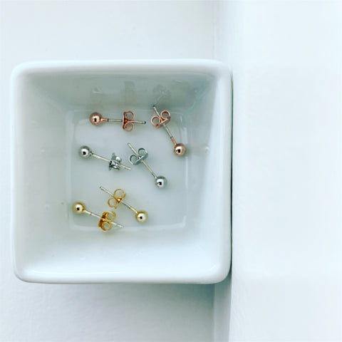 Ball Stud Earrings (4mm)