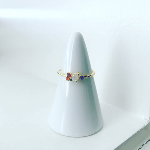 Zirconia (CZ): Cluster Cutie Ring