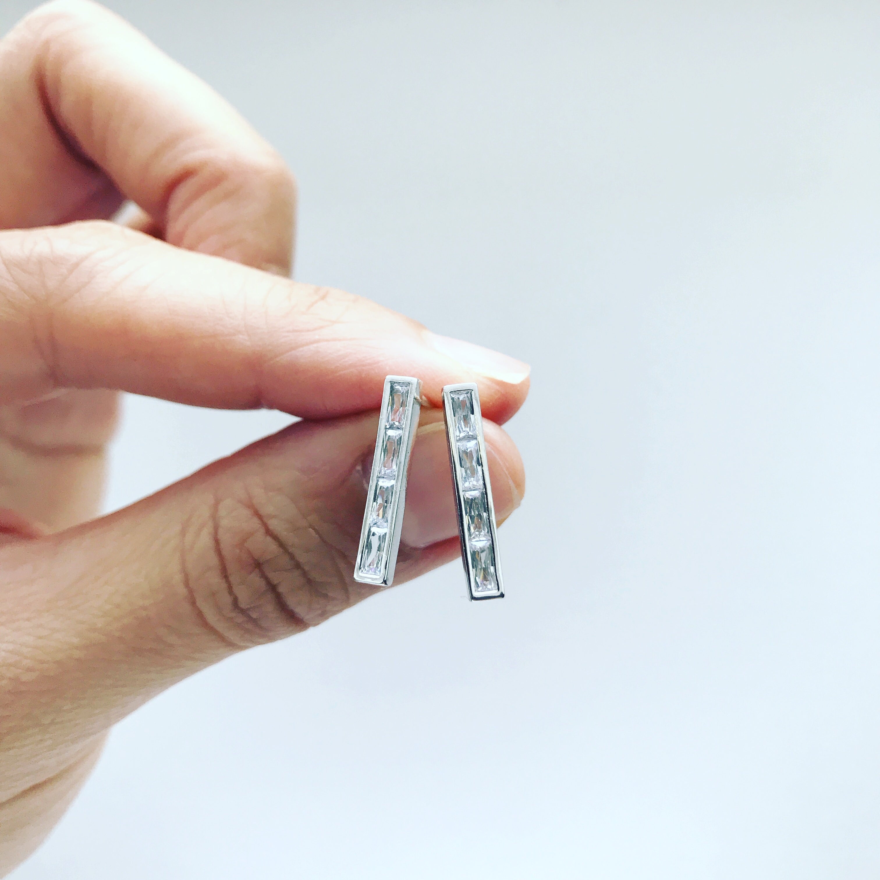 Long Bar (Baguette) Earrings