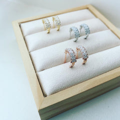 Overlapping Ovals Hoop Earrings