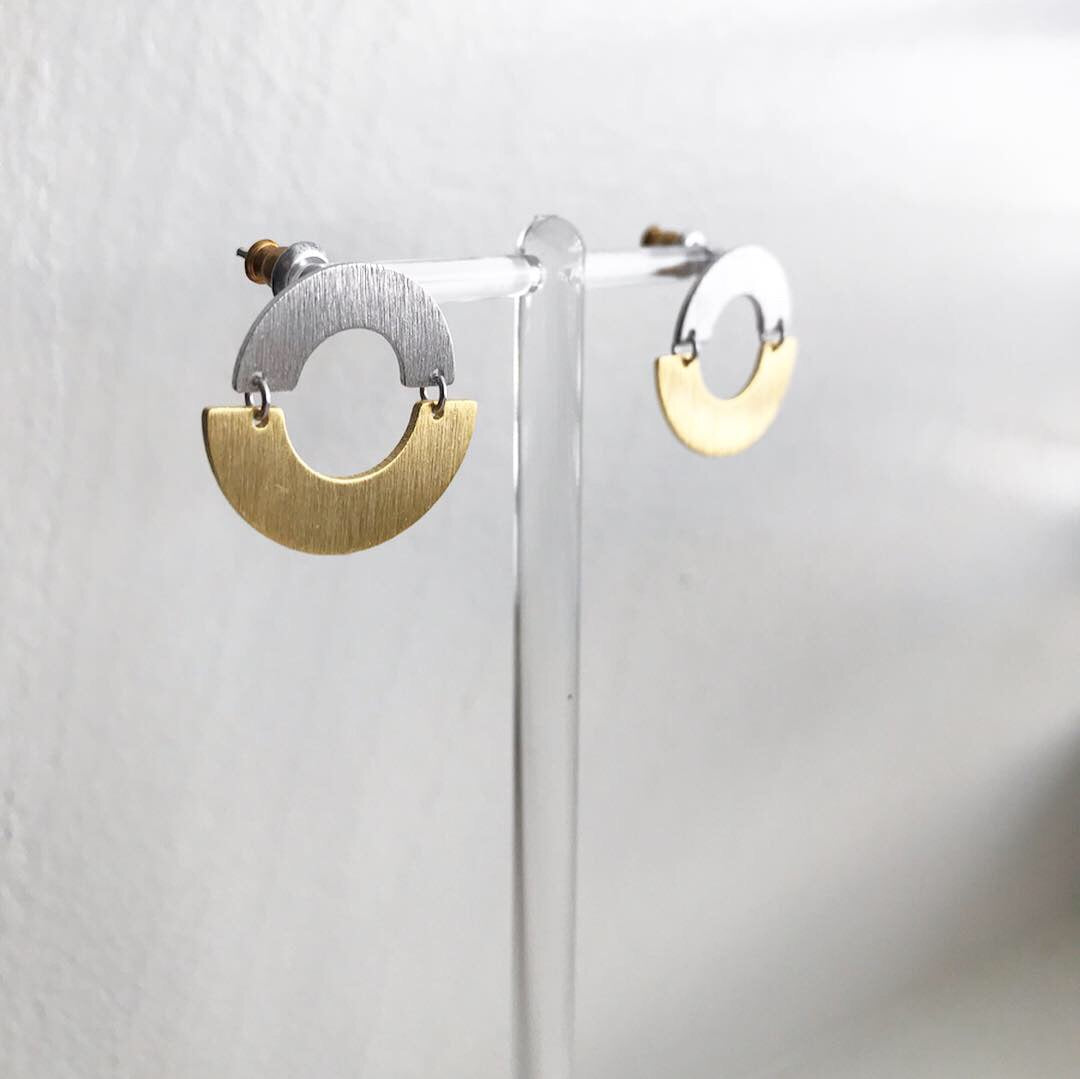 Circle Arch (two-tone) Earrings