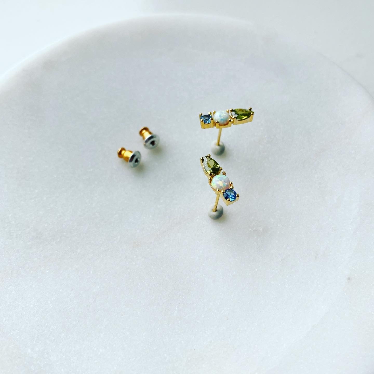 Opal & Stone Buddy Earrings