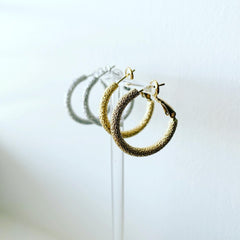 Sandpaper Hoop Earrings