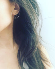 Floating Circle Hoop Earrings
