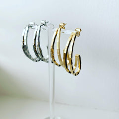 Rigid Banana Hoop Earrings